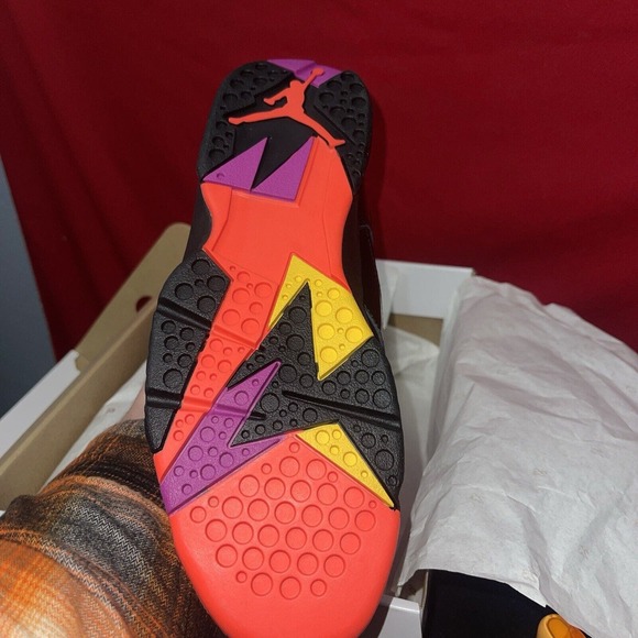 Size 10 - Jordan 7 Retro Black Gloss 2019 - Picture 5 of 5